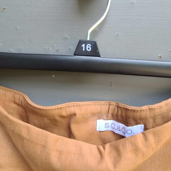 SC& Co Brown Flat Front Pants size 16 NWT! NEW! - Picture 7 of 11